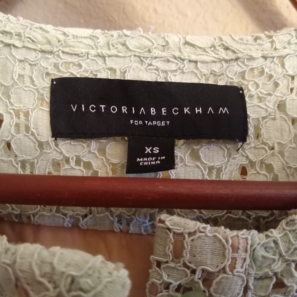 Victoria Beckham Mint & Nude Lace Mod Mini Dress - Picture 5 of 5